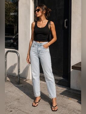 Ksubi Playback High Rise Relaxed Fit Straight Light Wash Women’s Jeans Sz 27